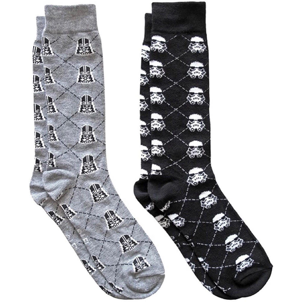 Star Wars Argyle Crew Socks NWOT Size 6-12